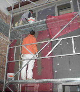 Applicazione cappotto termico a Lastre EPS con grafite